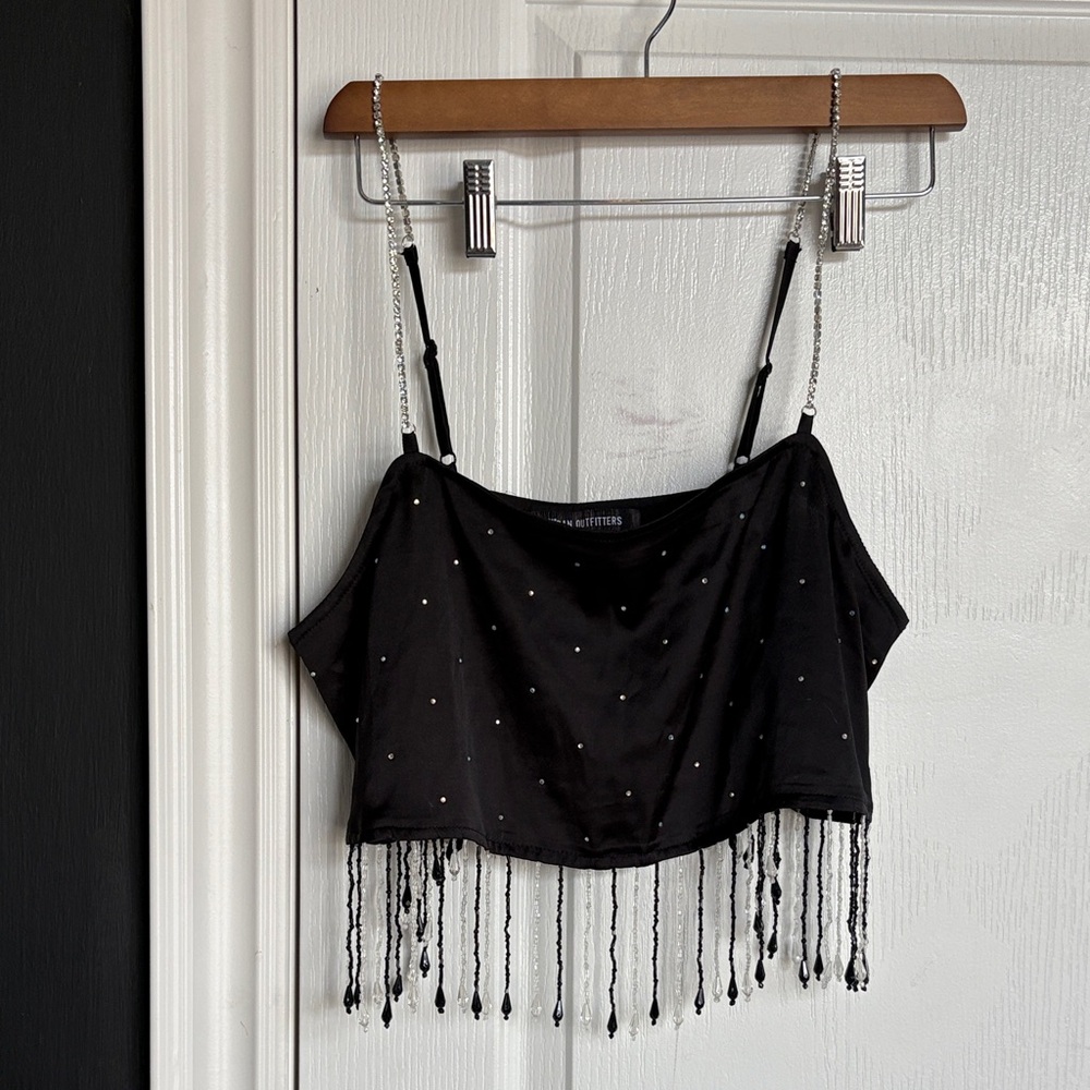 Urban Outfitters - Black Beaded Women's Top